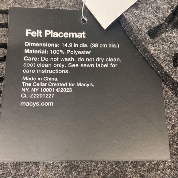 The Cellar Words Felt Placemat Set of 4 - Picture 3 of 5